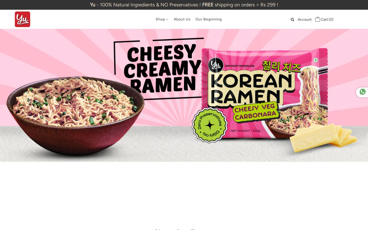 yufoodlabs.com homepage screenshot