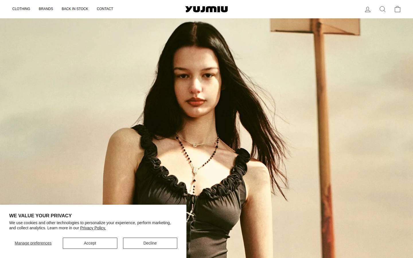 yujmiu.com homepage screenshot