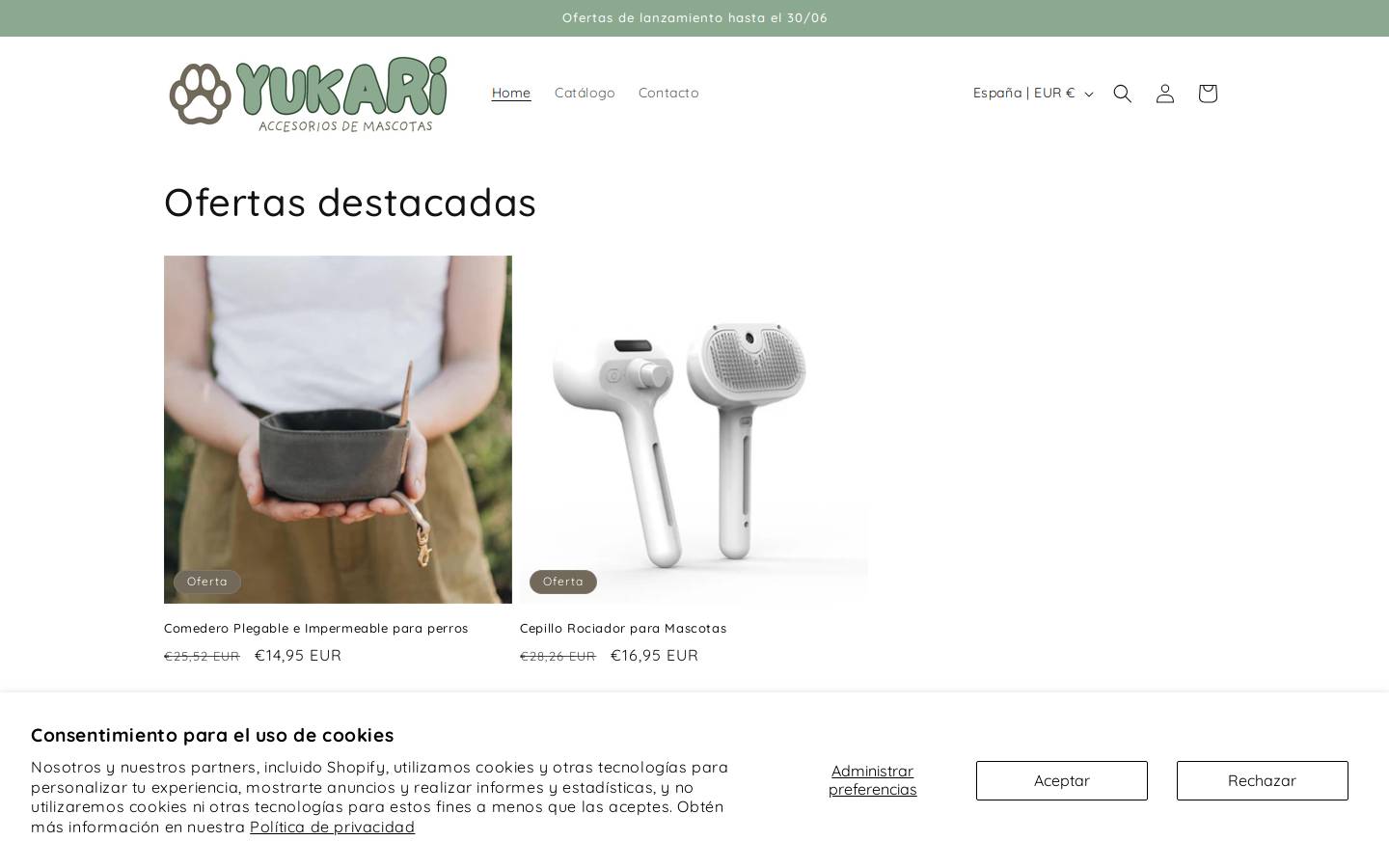 yukarishop.com homepage screenshot