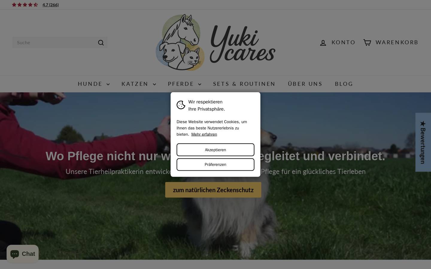 yukicares.de homepage screenshot