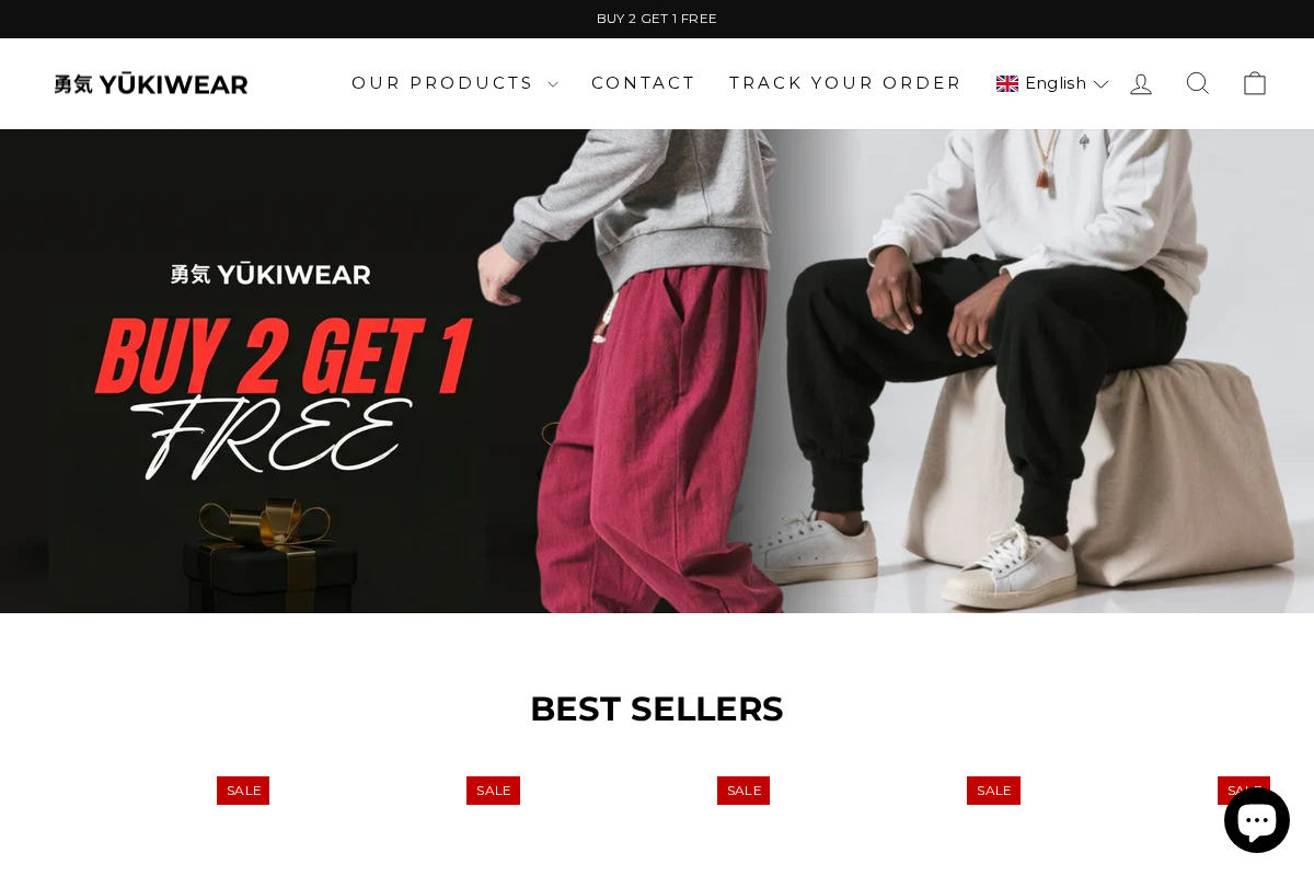 yukiwear.com homepage screenshot