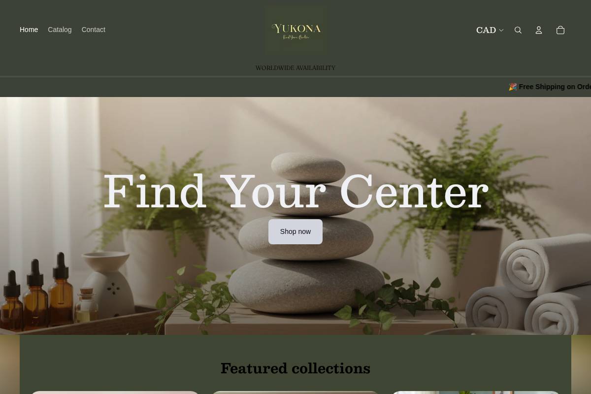yukona.shop homepage screenshot