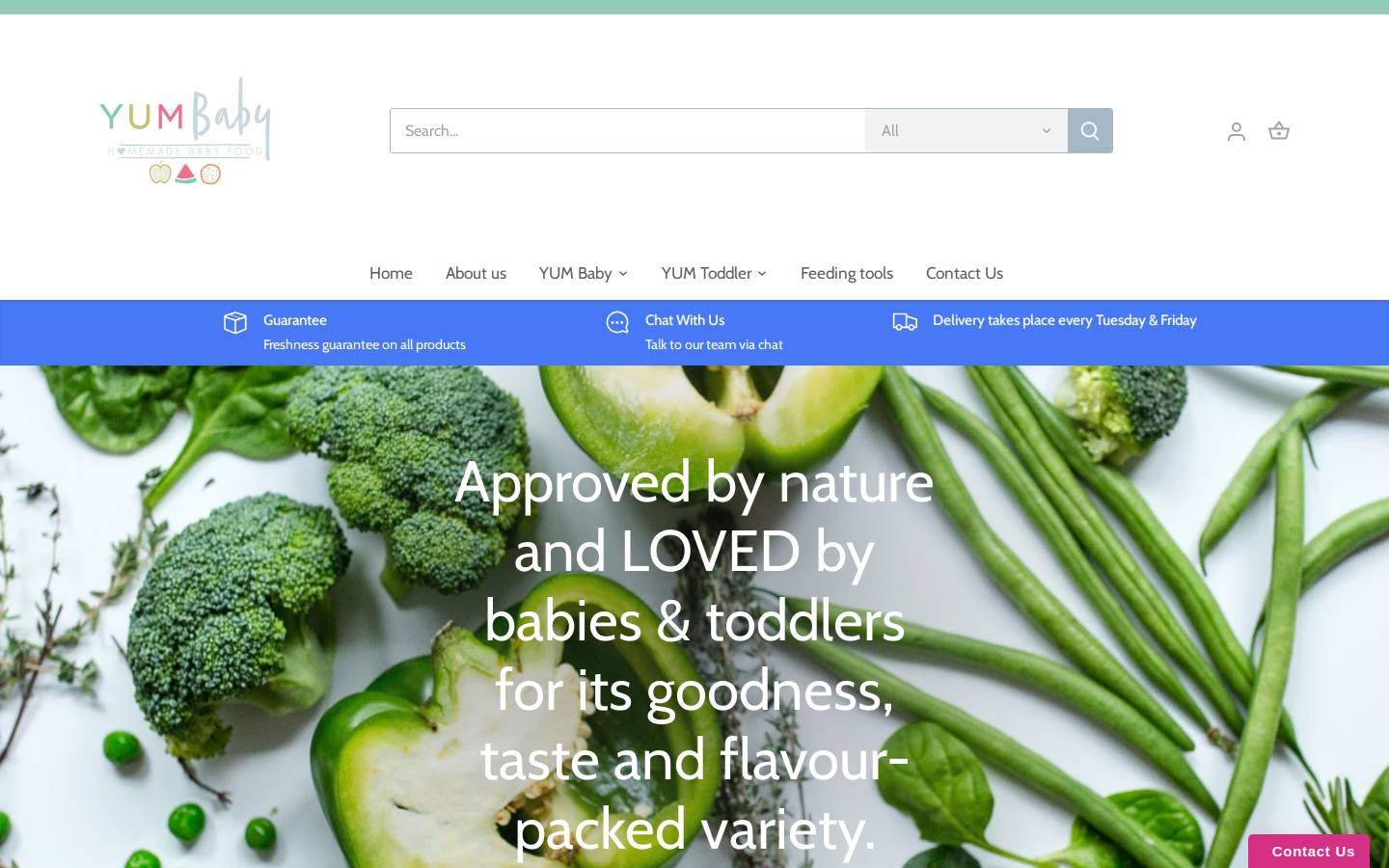 yumbaby.co.za homepage screenshot