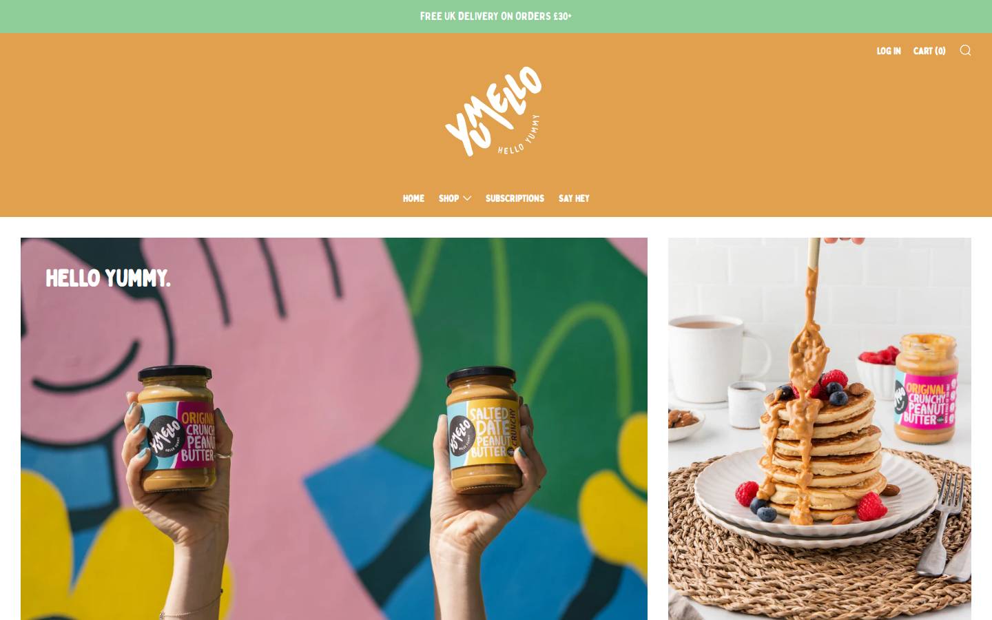 Yumello homepage screenshot