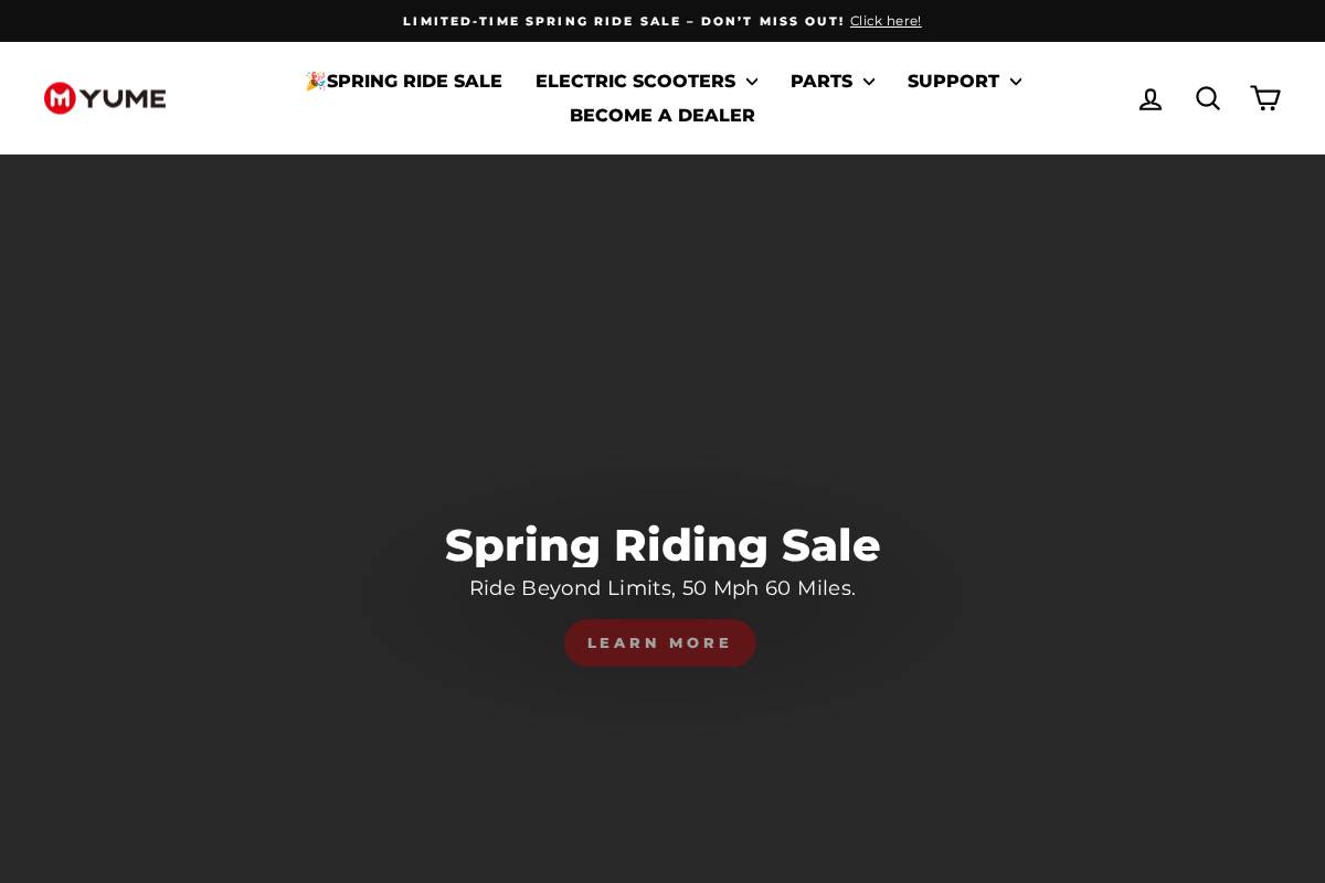 yumescooter.com homepage screenshot