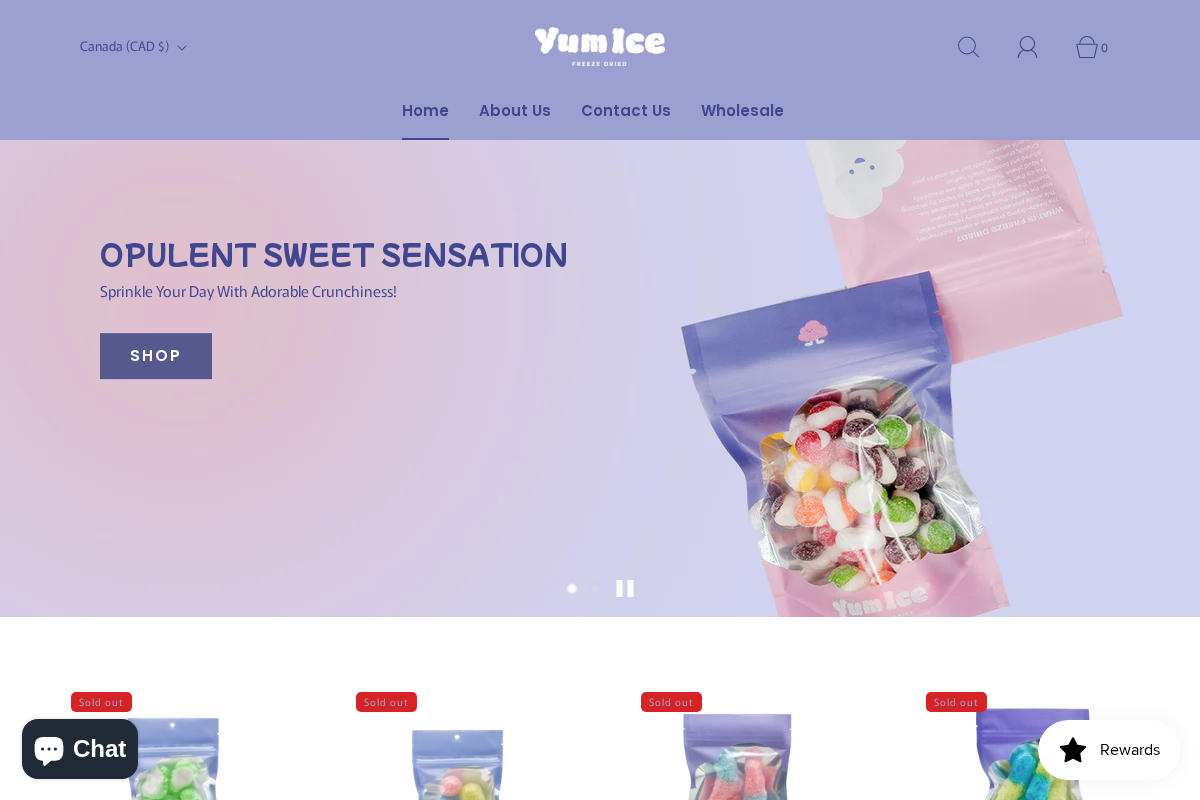 yumice.ca homepage screenshot