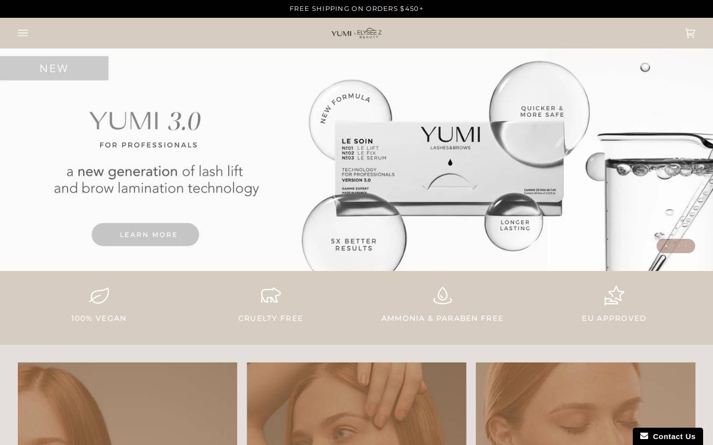 yumilashesusa.com homepage screenshot