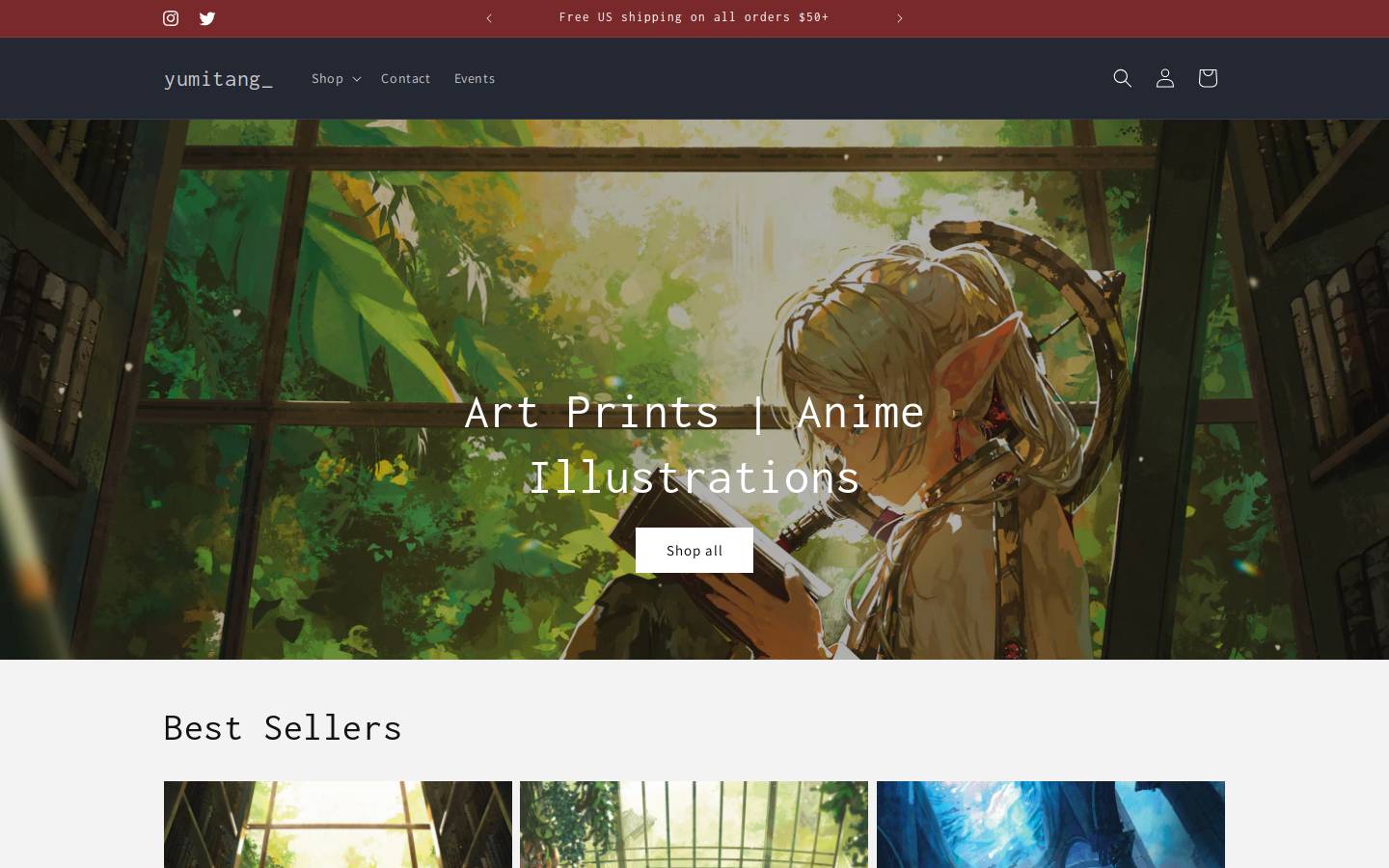 yumitang.art homepage screenshot