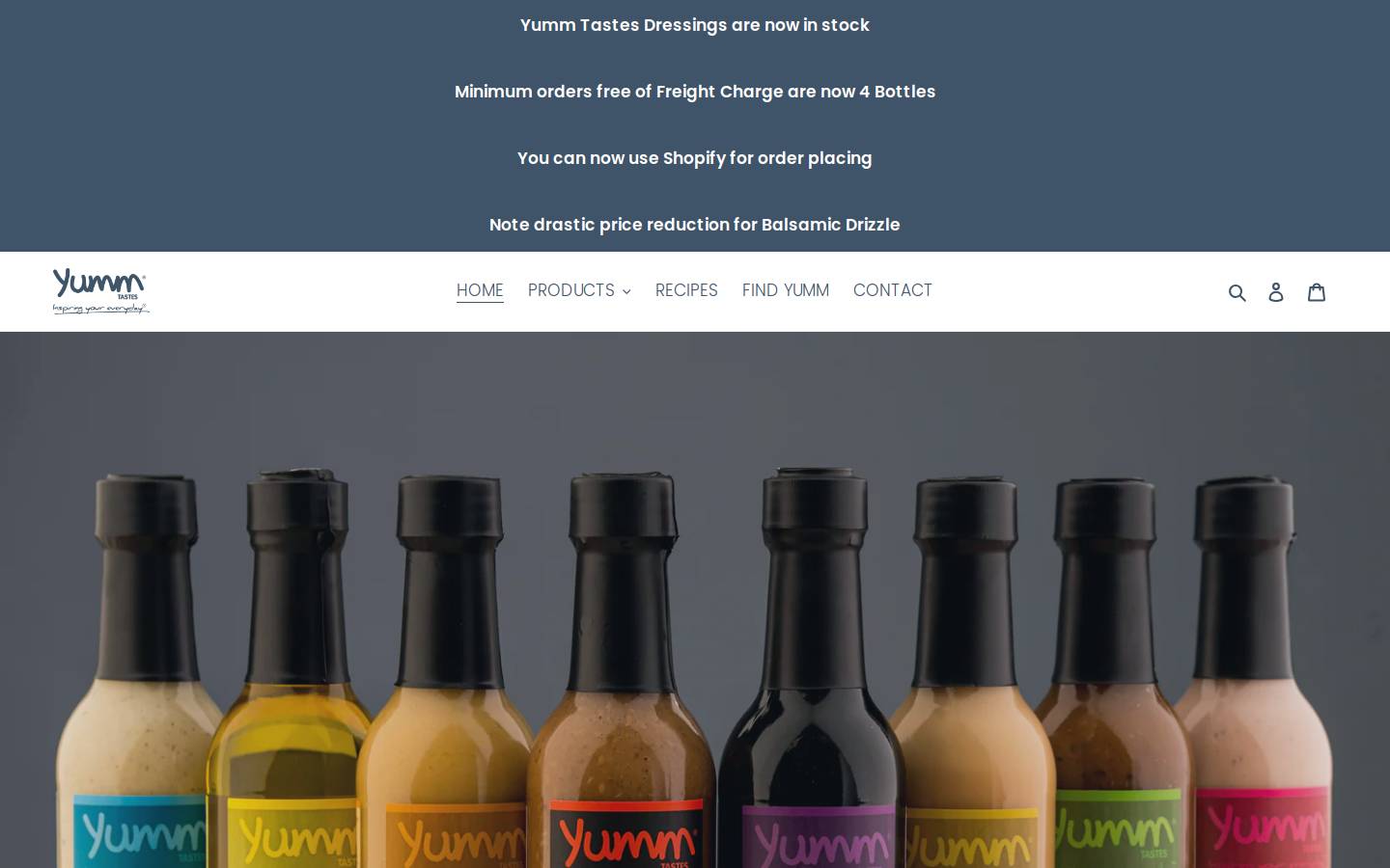 yummdressings.com.au homepage screenshot