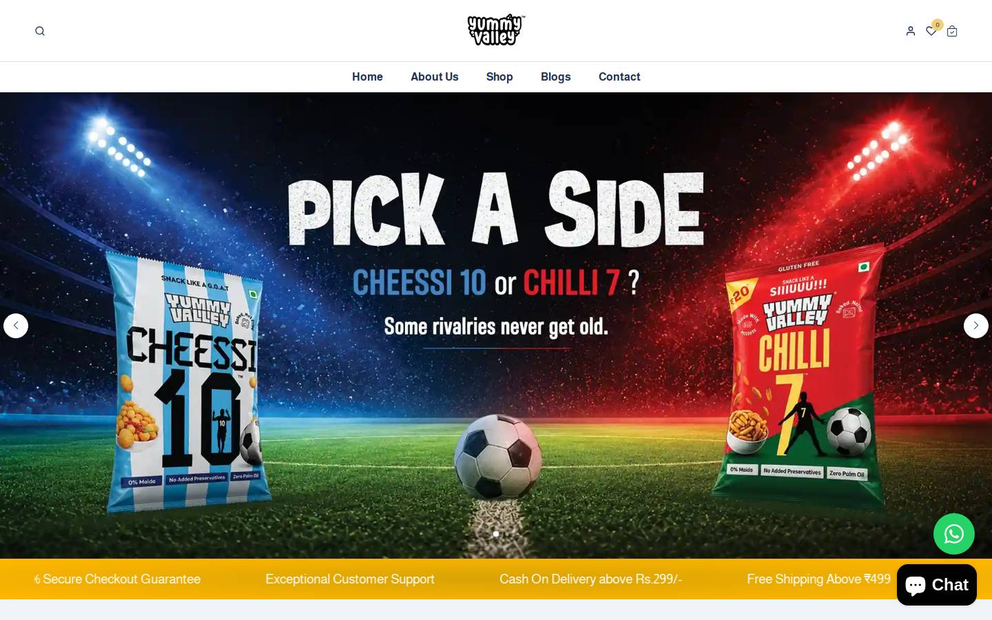 yummy-valley.com homepage screenshot