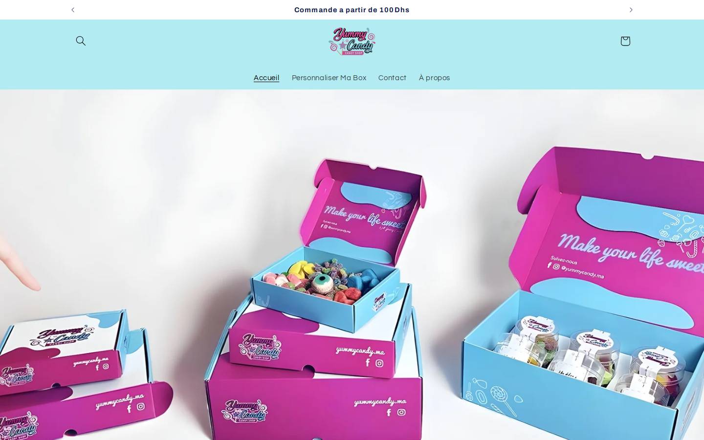 yummycandy.ma homepage screenshot