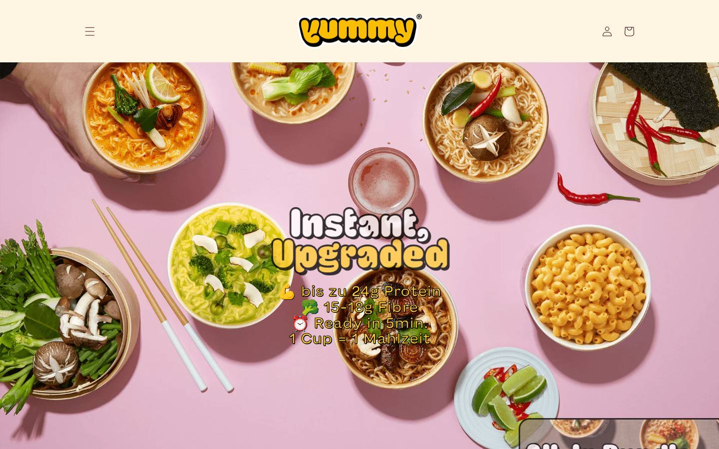 Yummyeats homepage screenshot