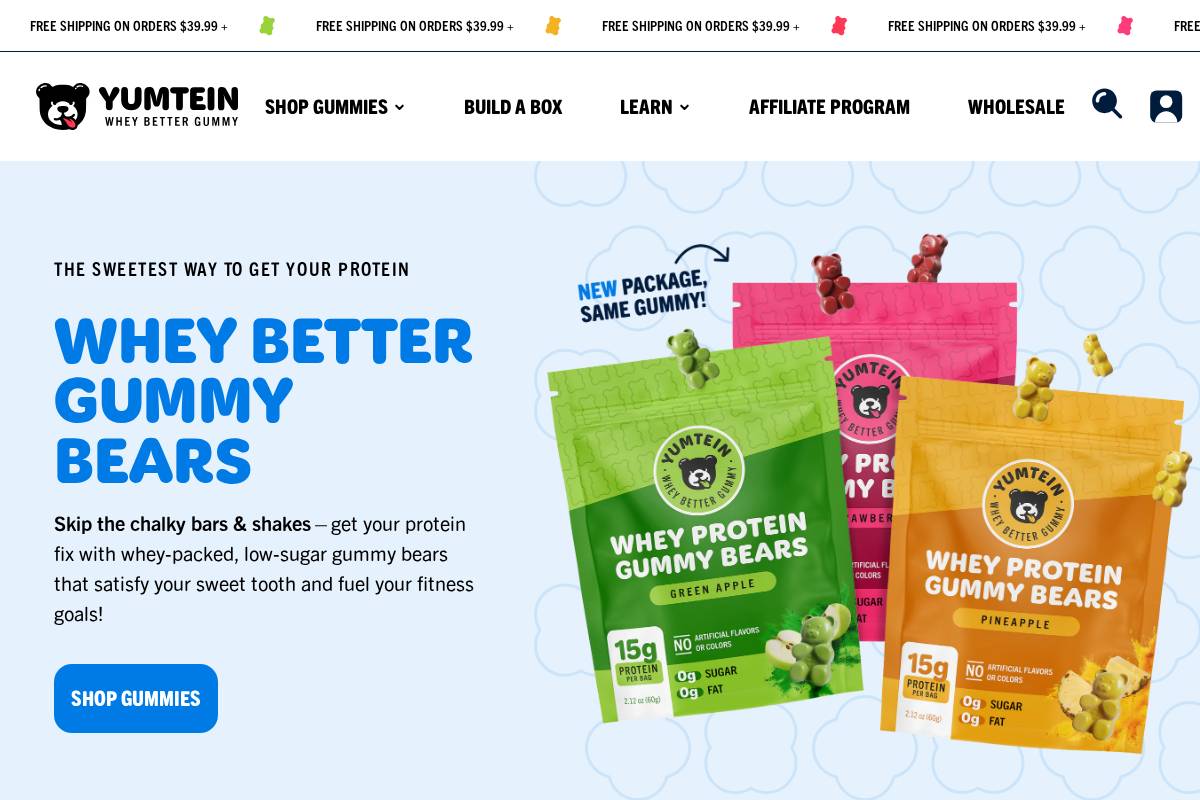 yumtein.com homepage screenshot