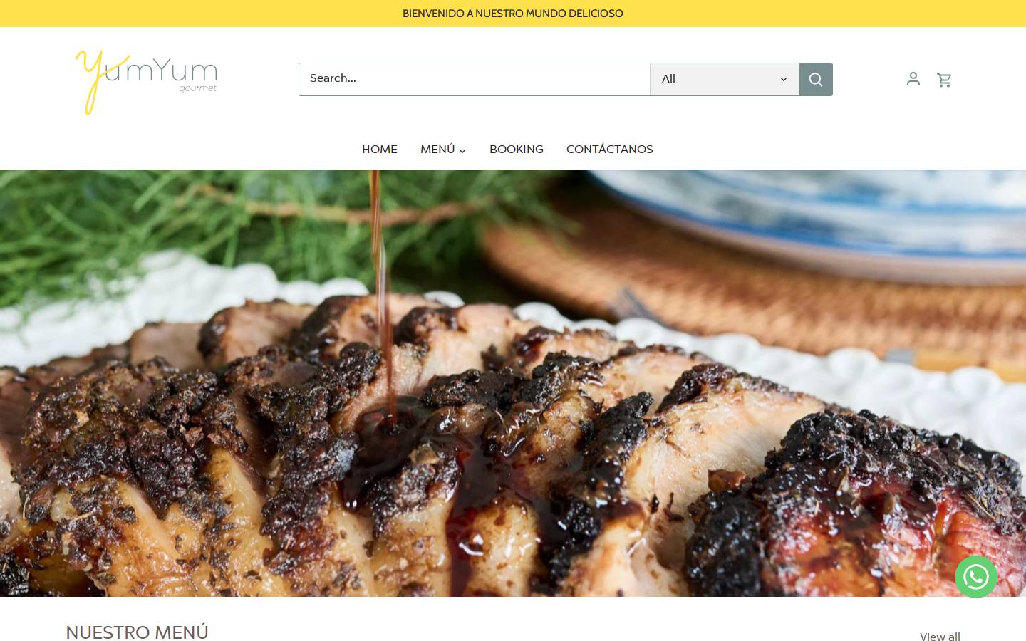 yumyumcatering.co homepage screenshot