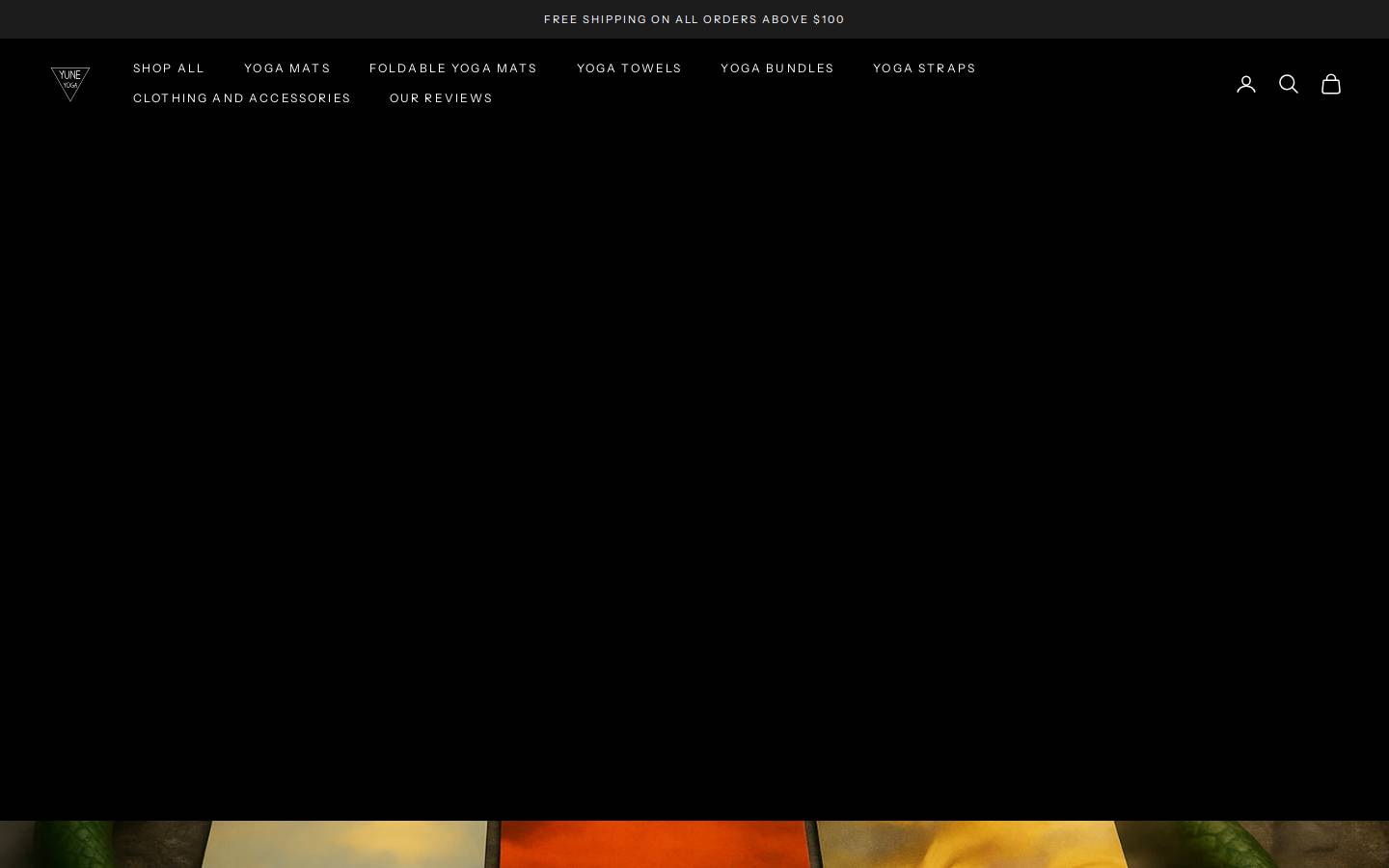 Yune Yoga homepage screenshot