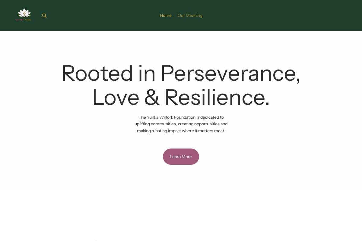 yunkawilforkfoundation.com homepage screenshot