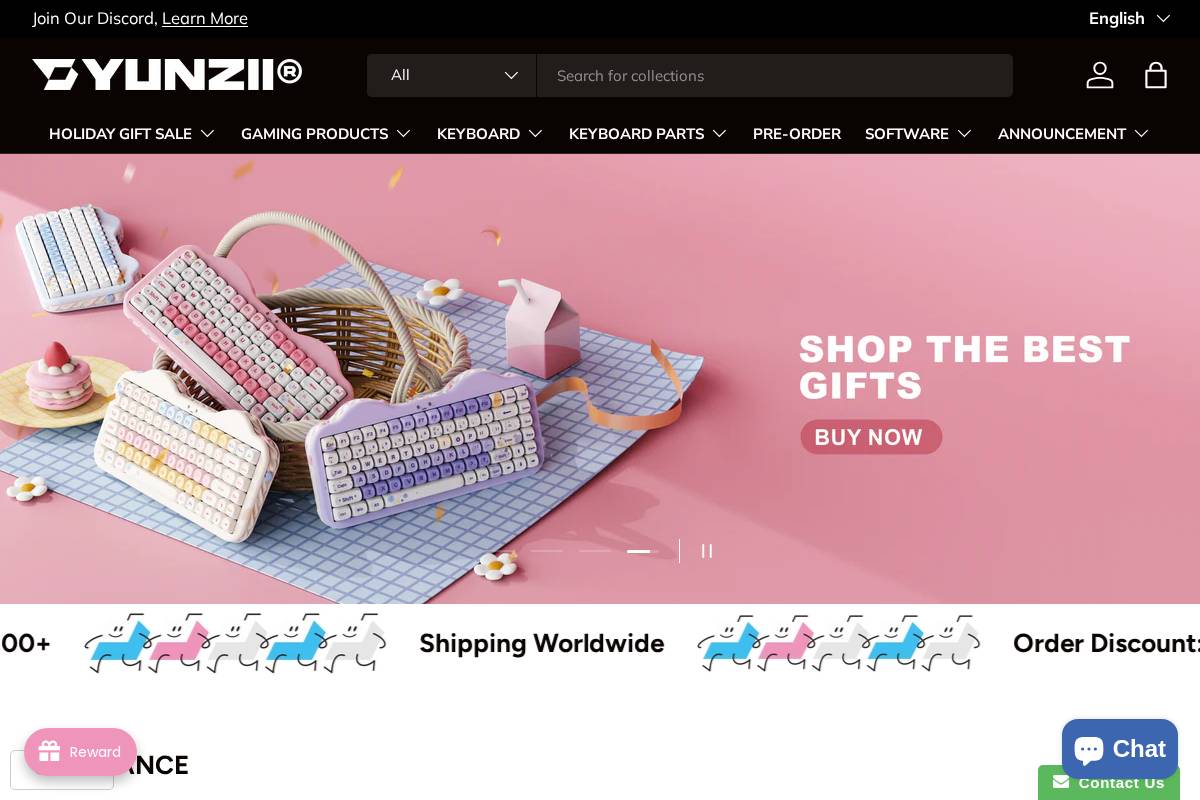 yunzii.com homepage screenshot