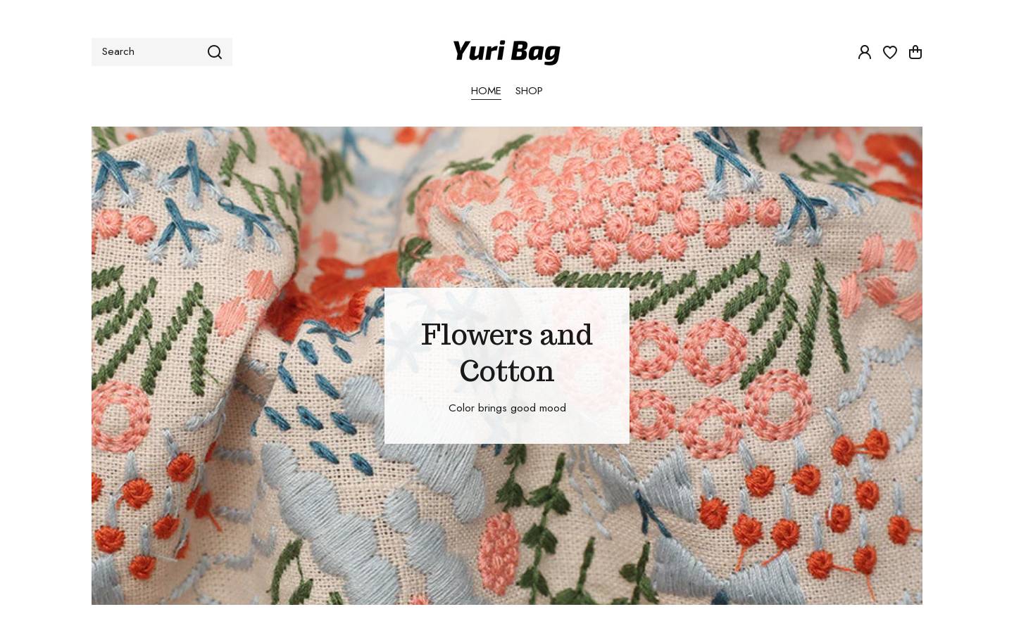 yuribag.com homepage screenshot