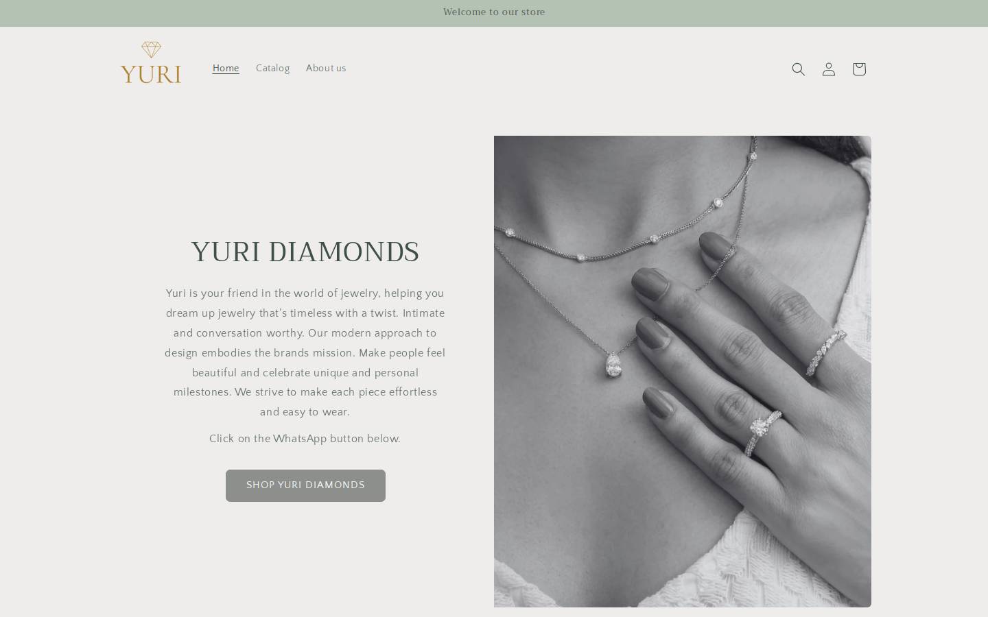 yuridiamonds.com homepage screenshot