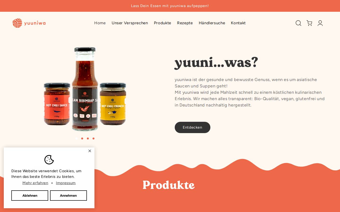 yuuniwa.de homepage screenshot