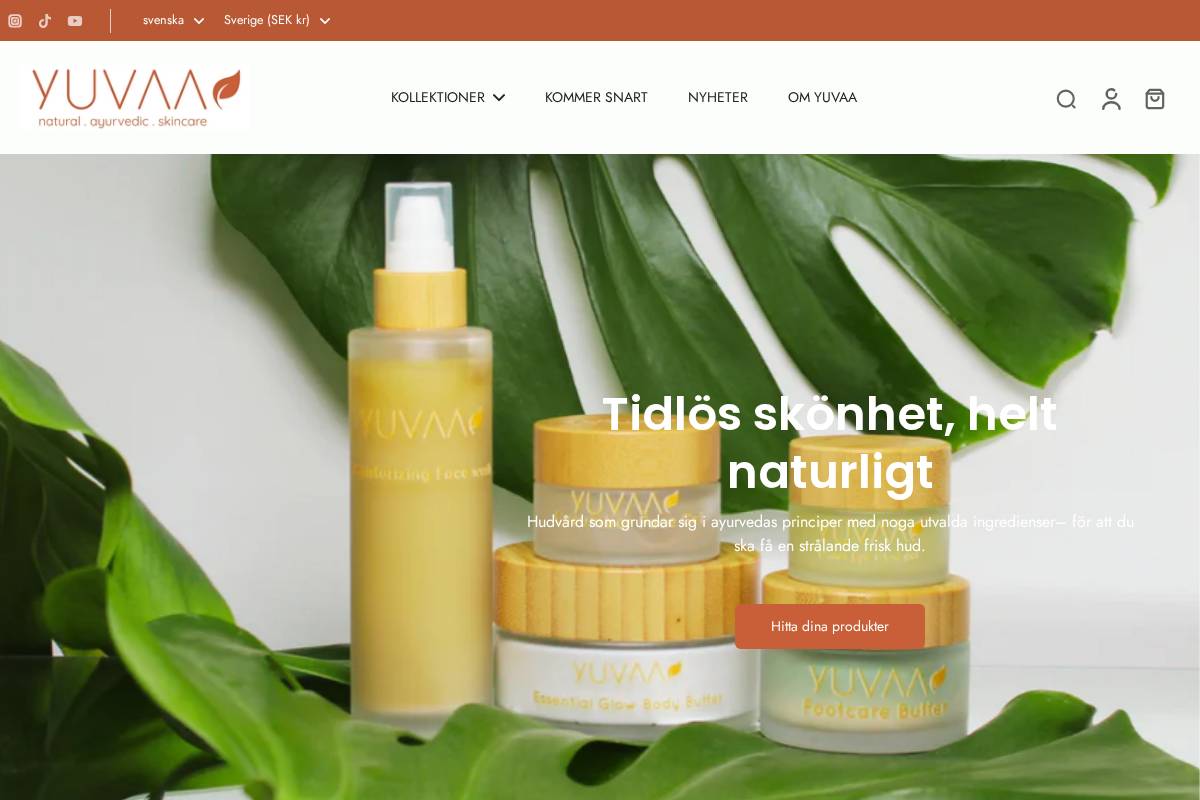 yuvaa.se homepage screenshot