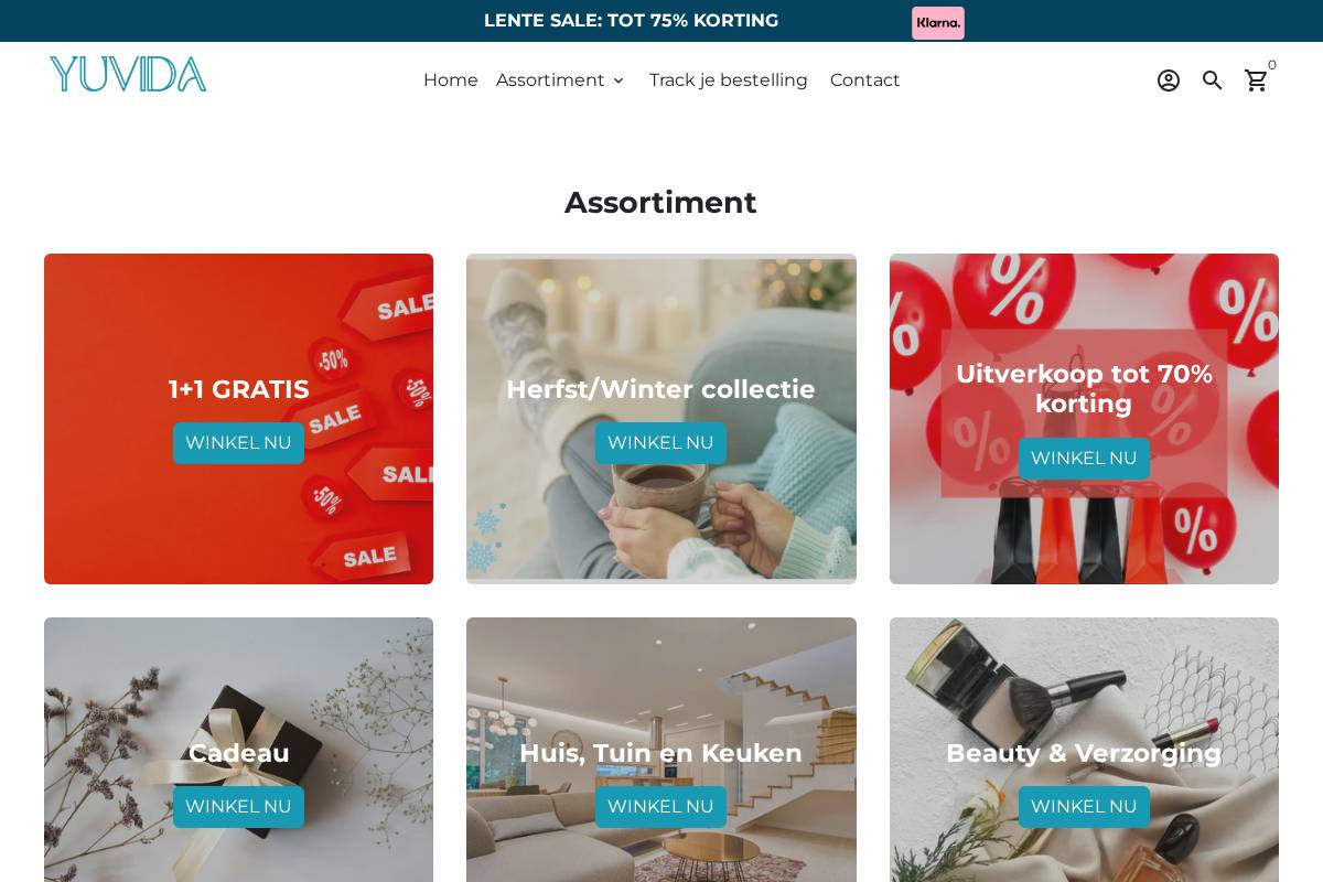 yuvida.nl homepage screenshot