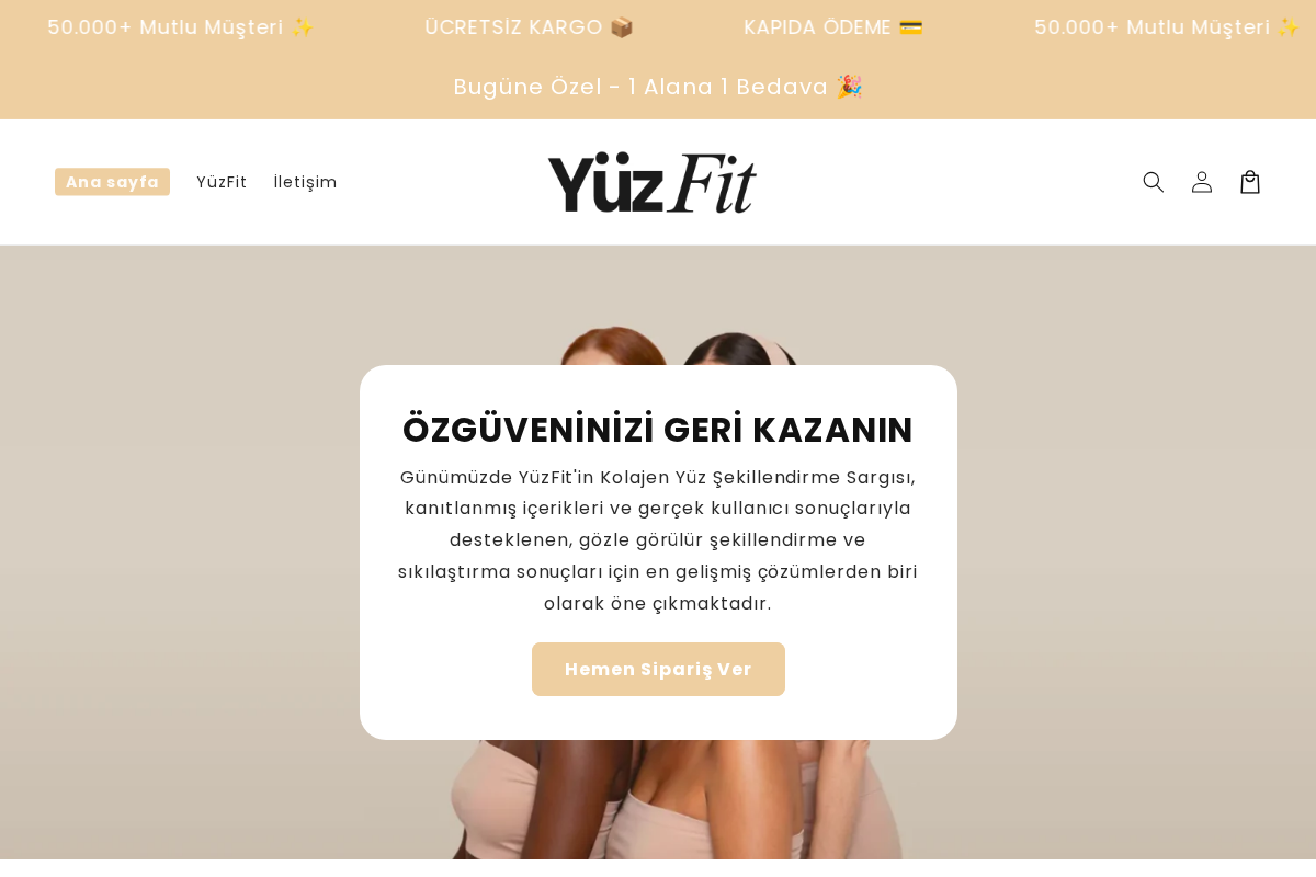 YüzFit homepage screenshot