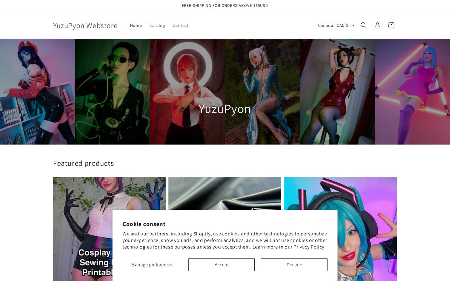 yuzupyon.com homepage screenshot