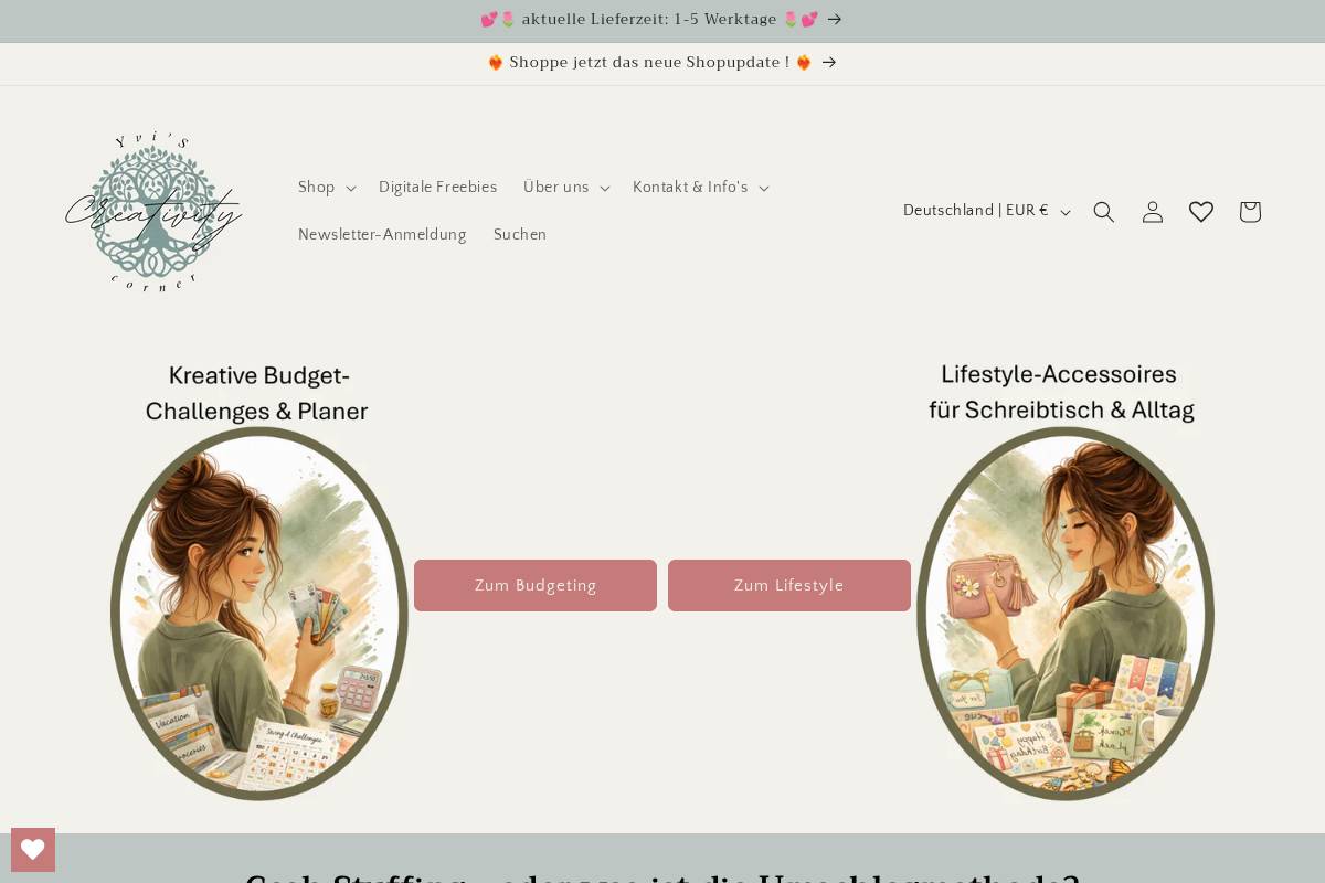 Yvi'S Creativity Corner homepage screenshot