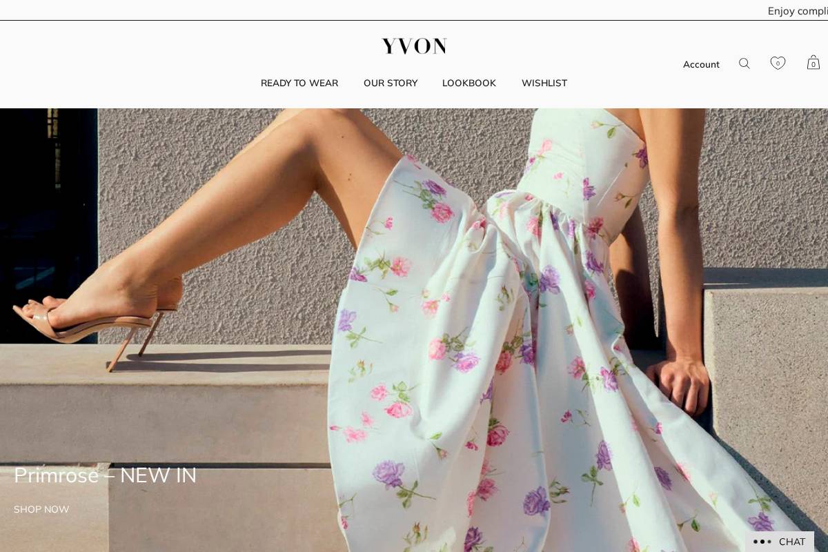 yvonthelabel.com homepage screenshot