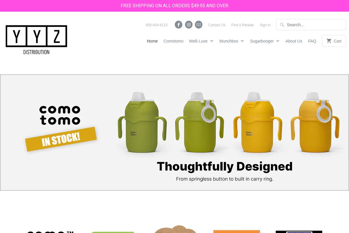 yyzdistribution.com homepage screenshot