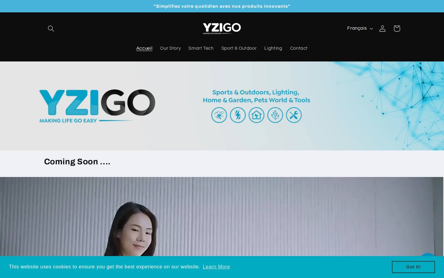 yzecom.com homepage screenshot