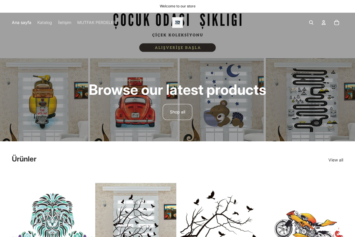 YZN HOME homepage screenshot