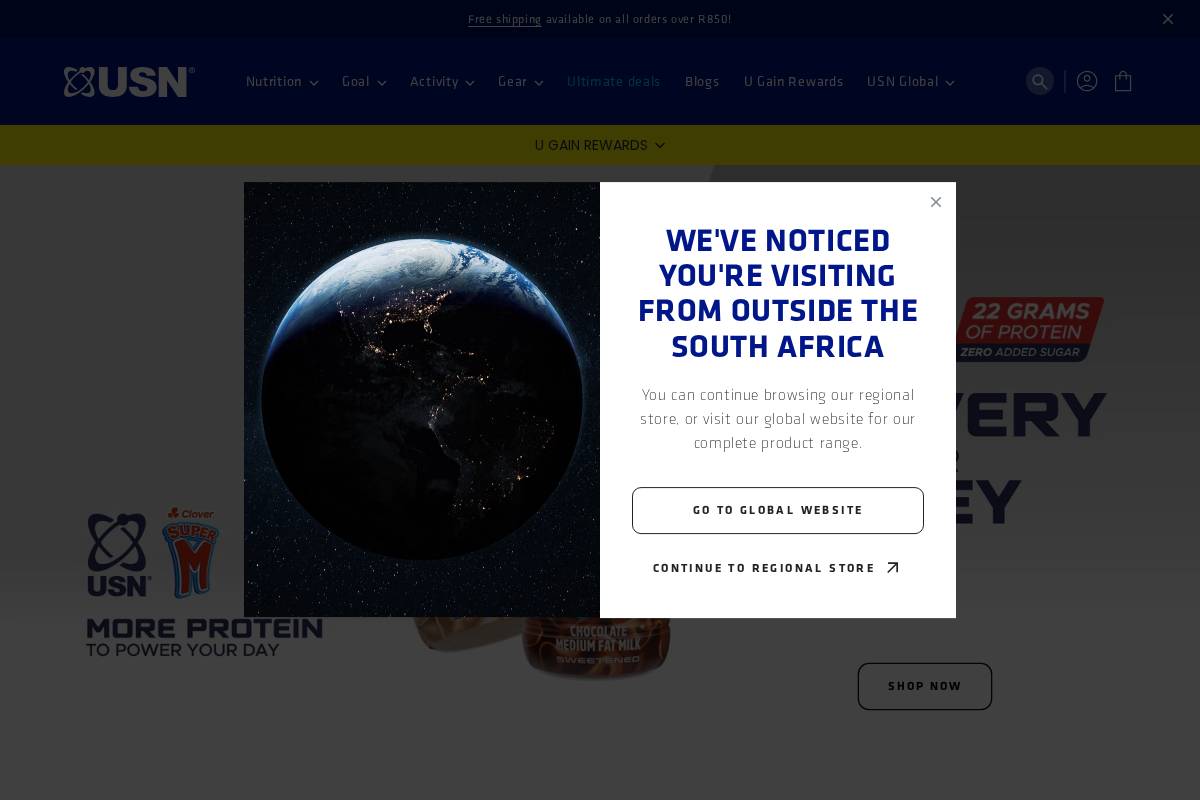 za.usn.global homepage screenshot
