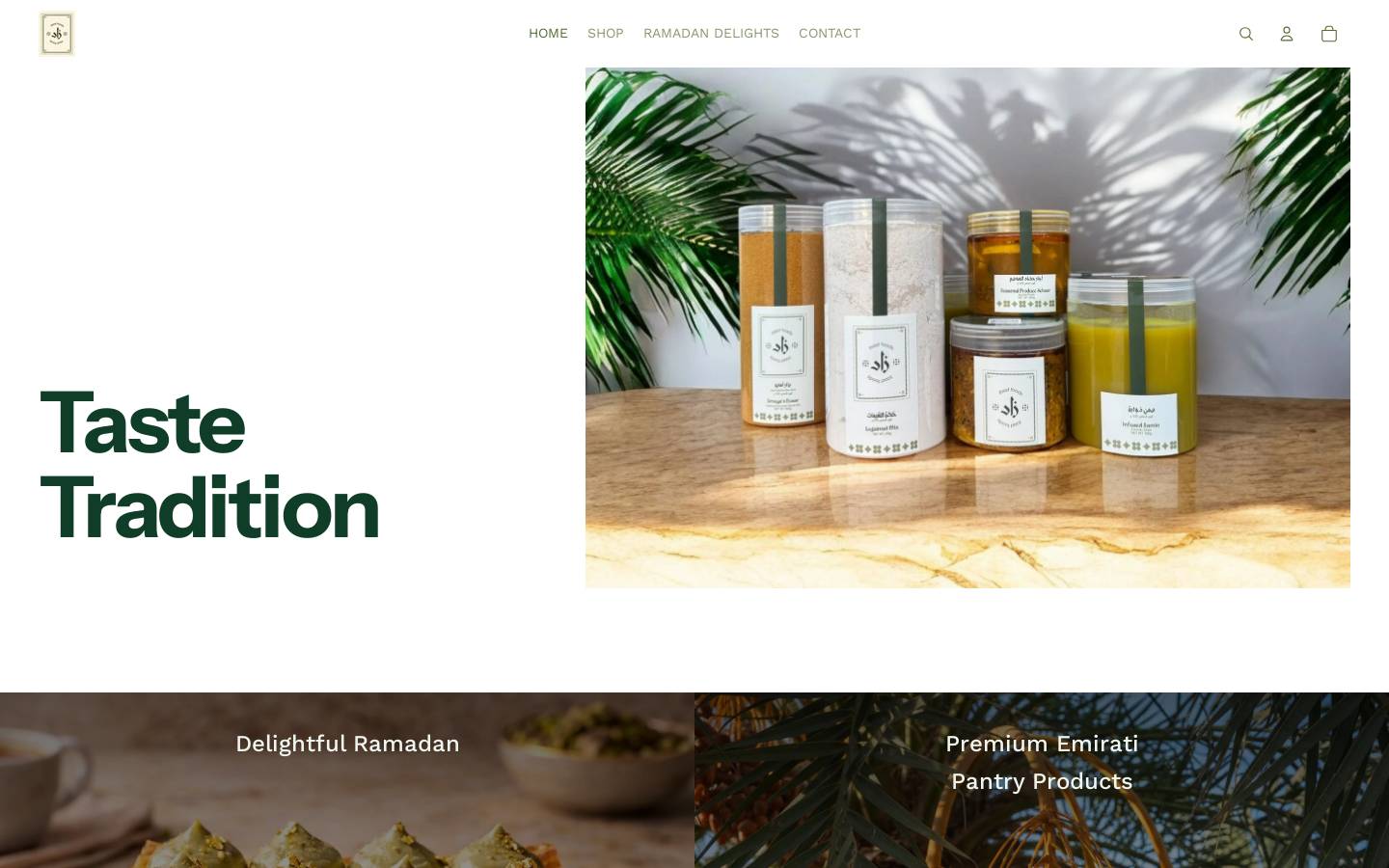 zaad.food homepage screenshot