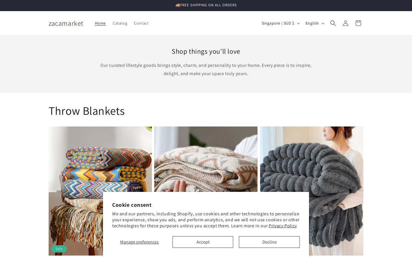 zacamarket.com homepage screenshot