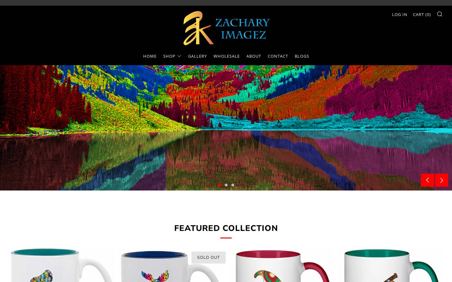 zacharyimagez.com homepage screenshot