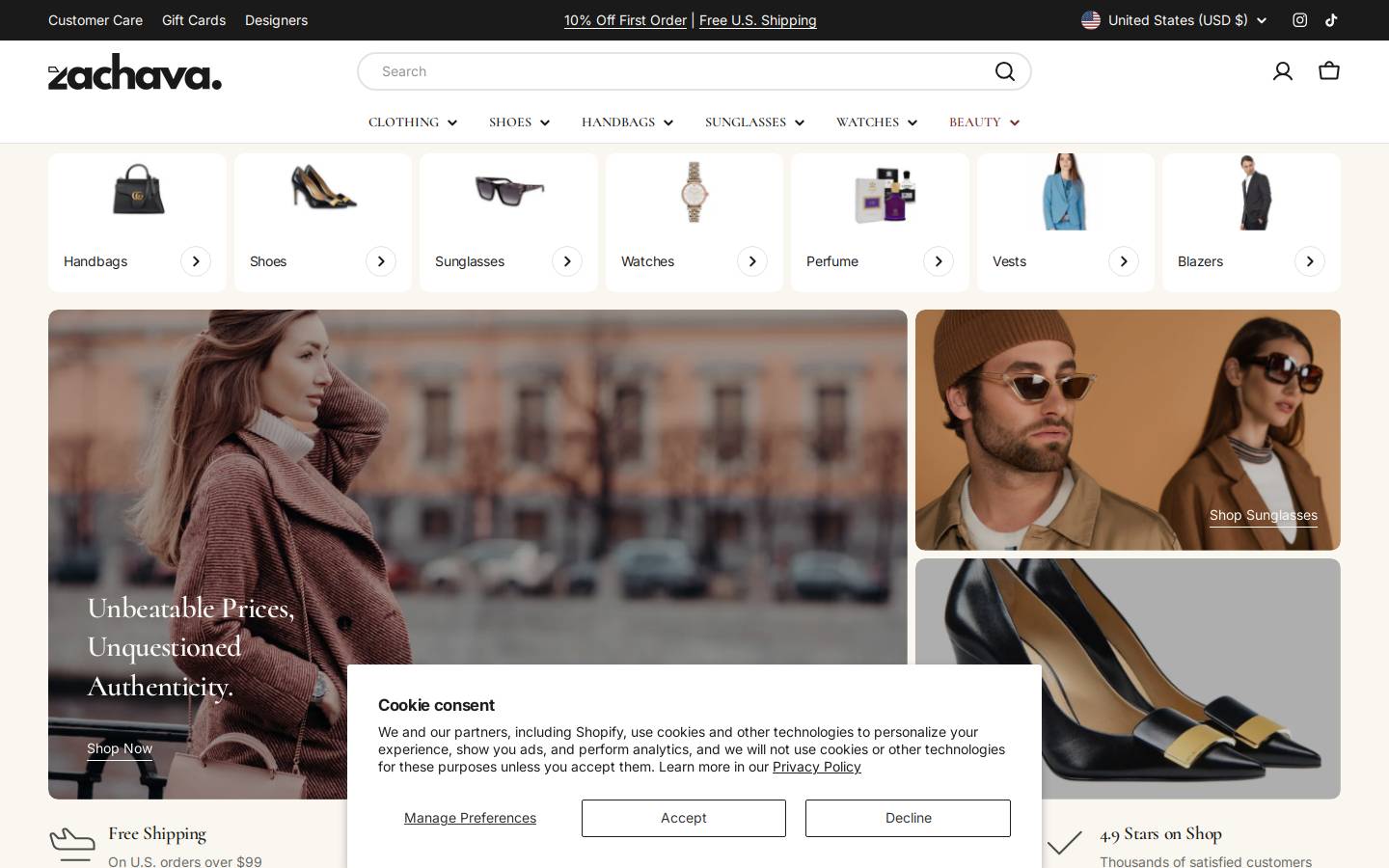 Zachava homepage screenshot