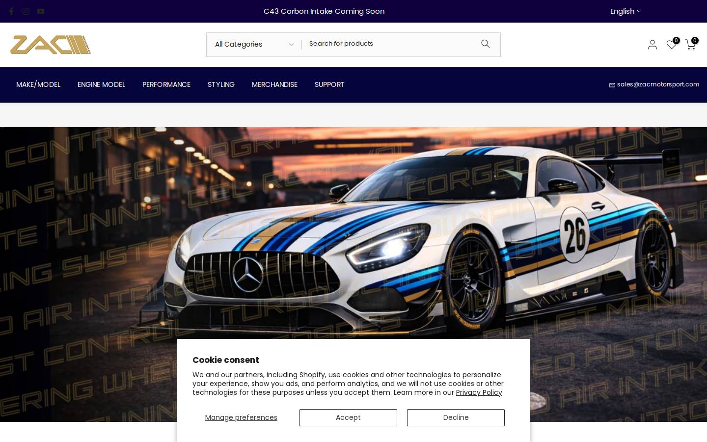 zacmotorsport.com homepage screenshot