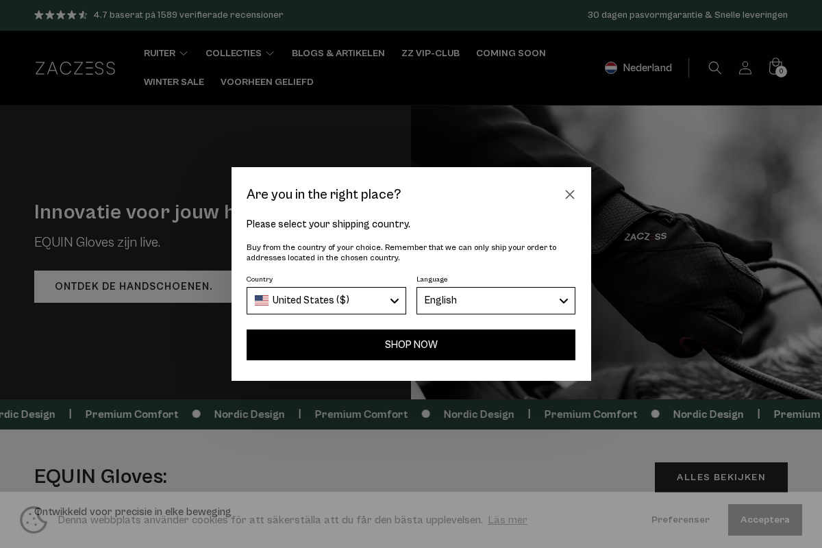 Zaczess homepage screenshot