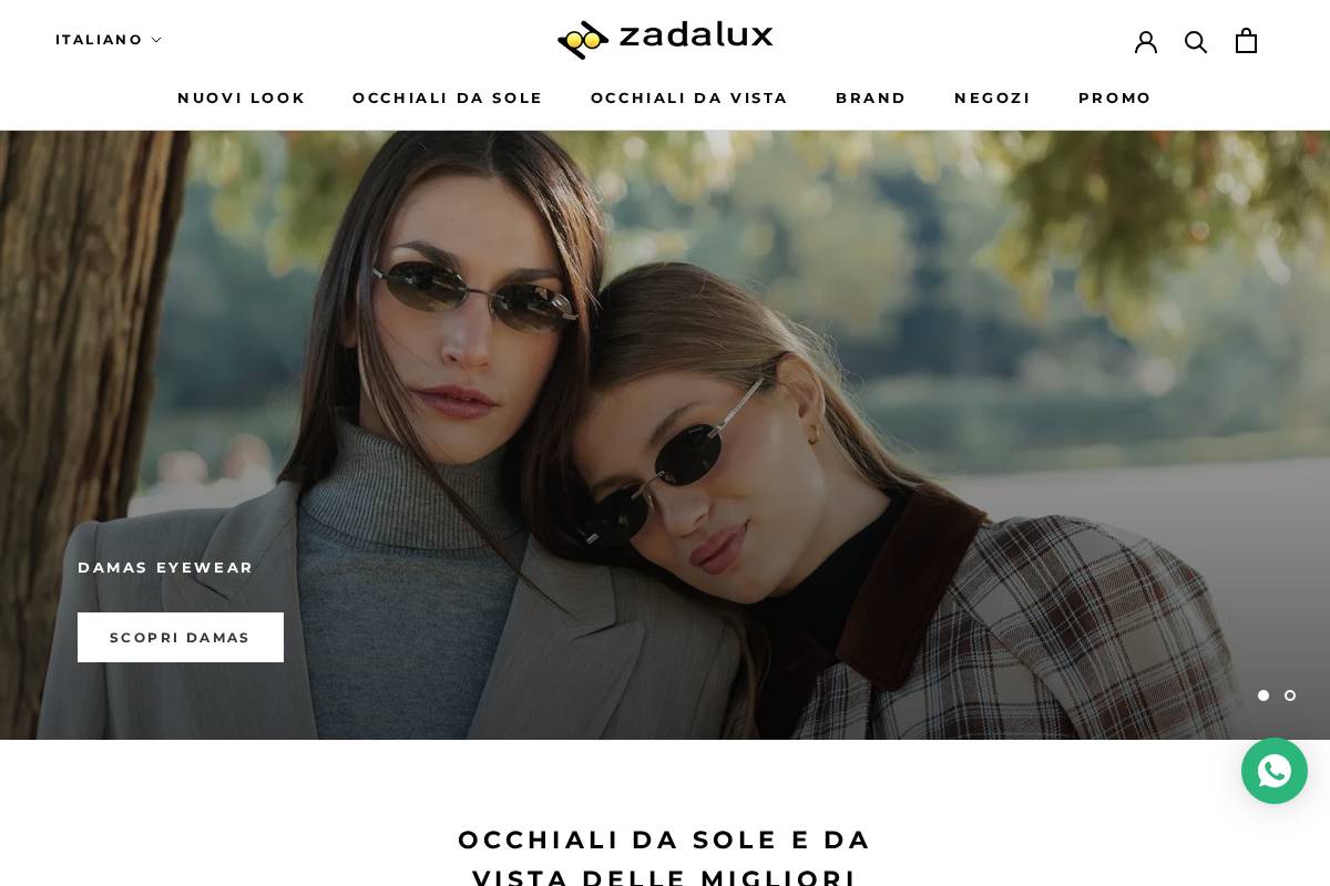Zadalux homepage screenshot