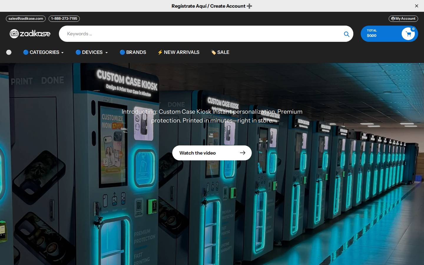 zadikase.com homepage screenshot