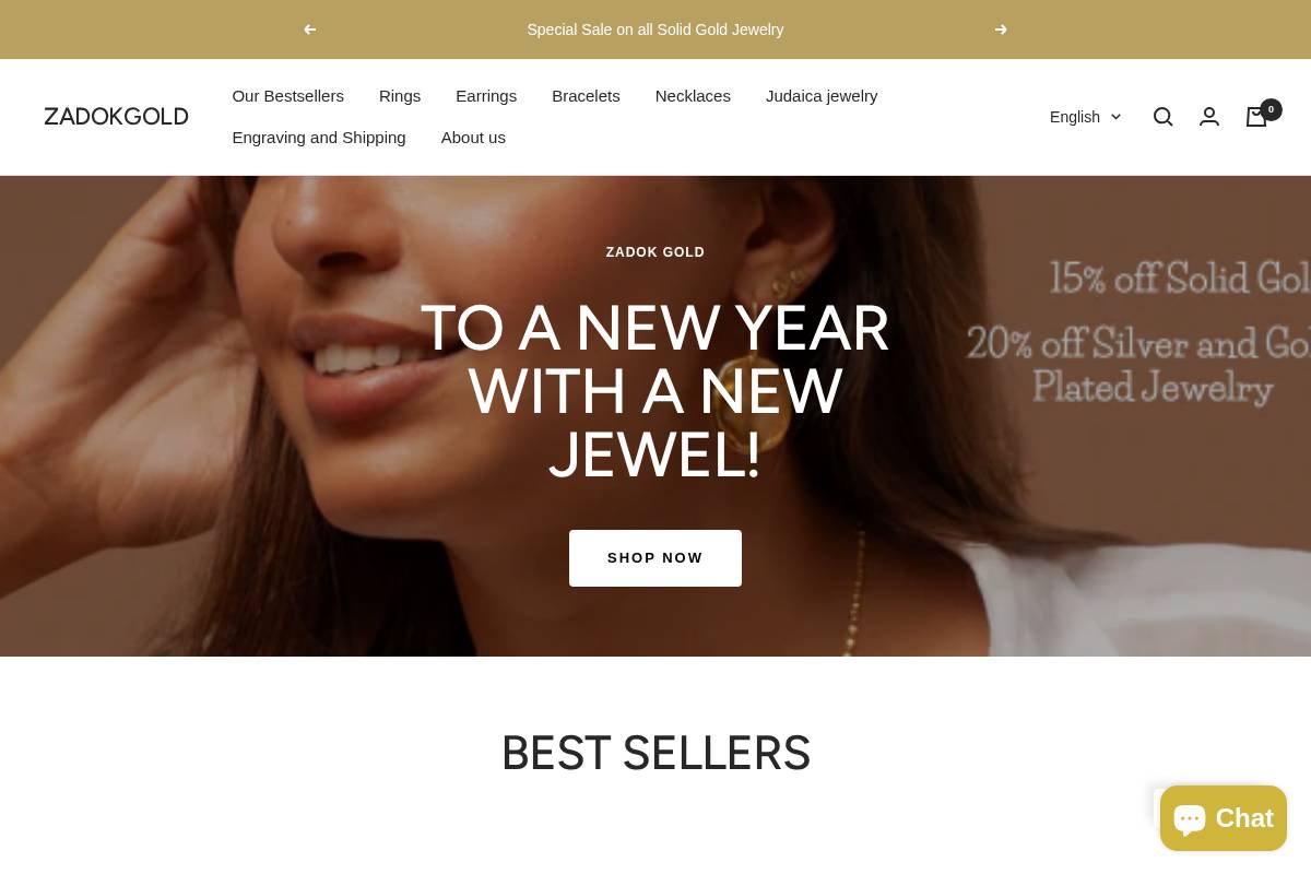 zadokgold.com homepage screenshot