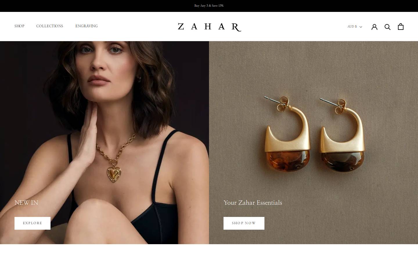 zahar.com.au homepage screenshot