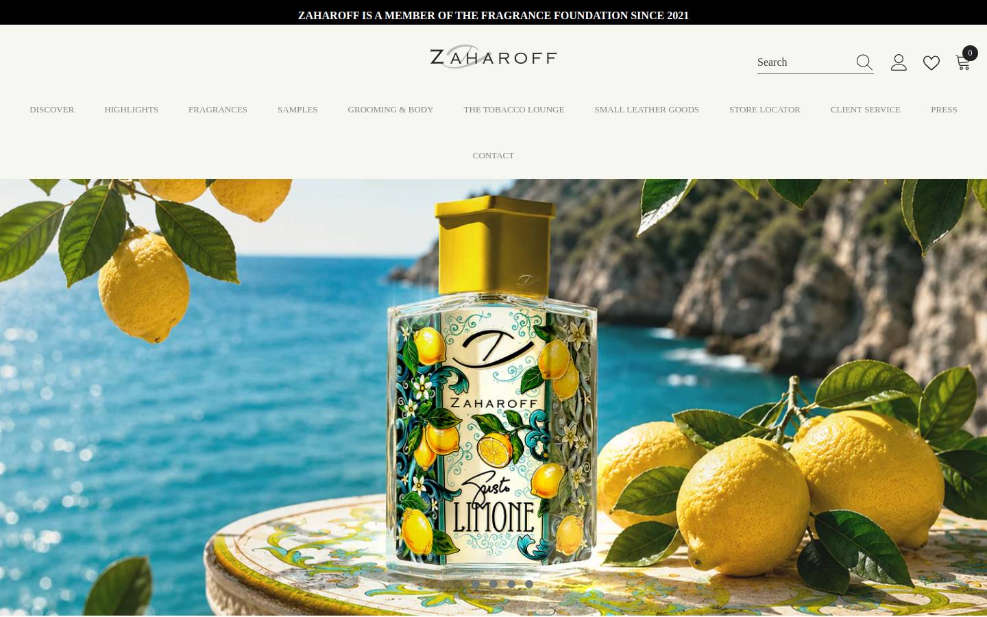 zaharoff.com homepage screenshot