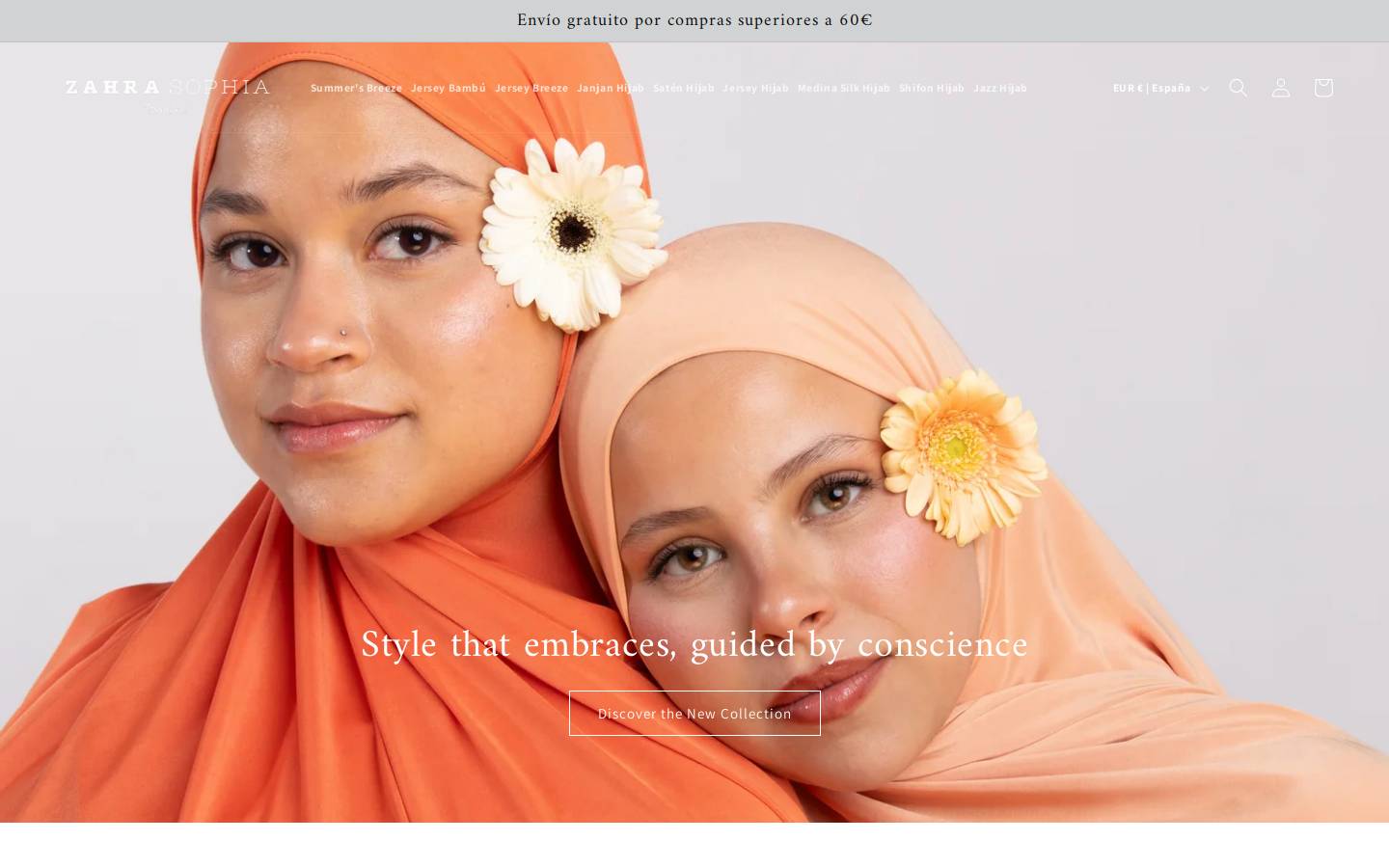 zahrasophia.com homepage screenshot
