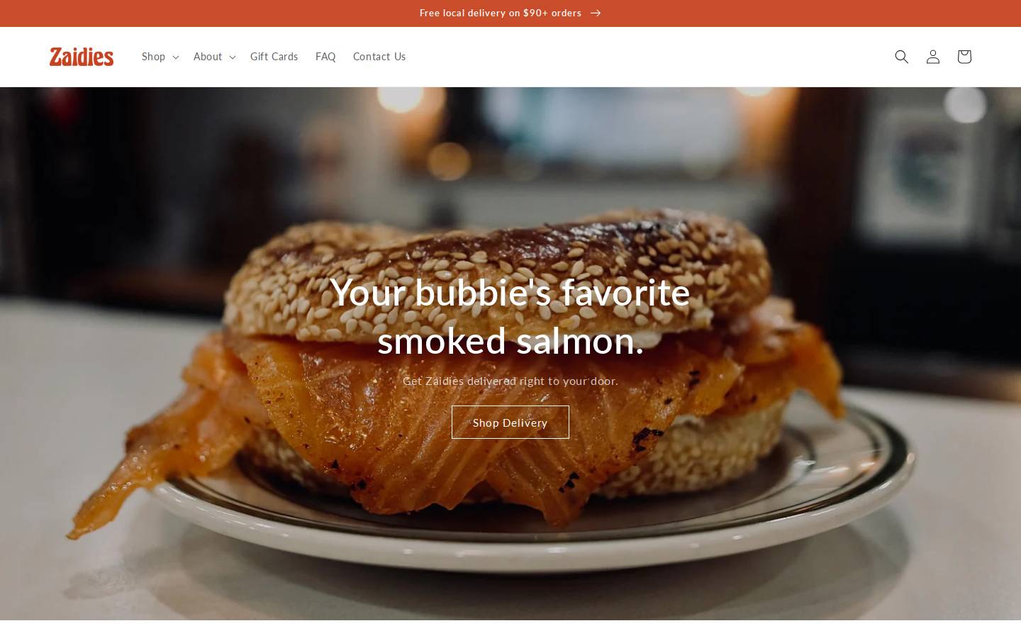 zaidies.ca homepage screenshot