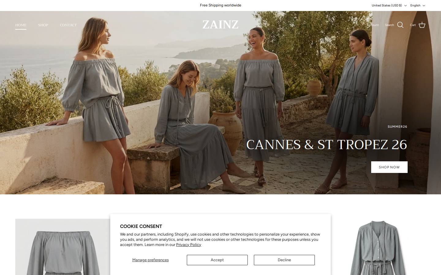 zainzclozet.com homepage screenshot