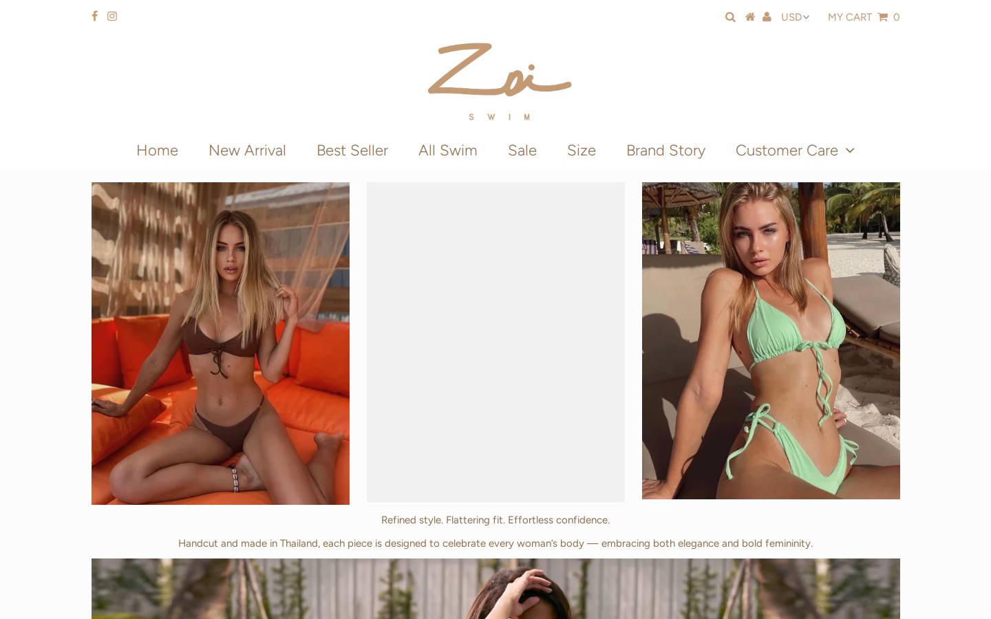 zaiswim.com homepage screenshot