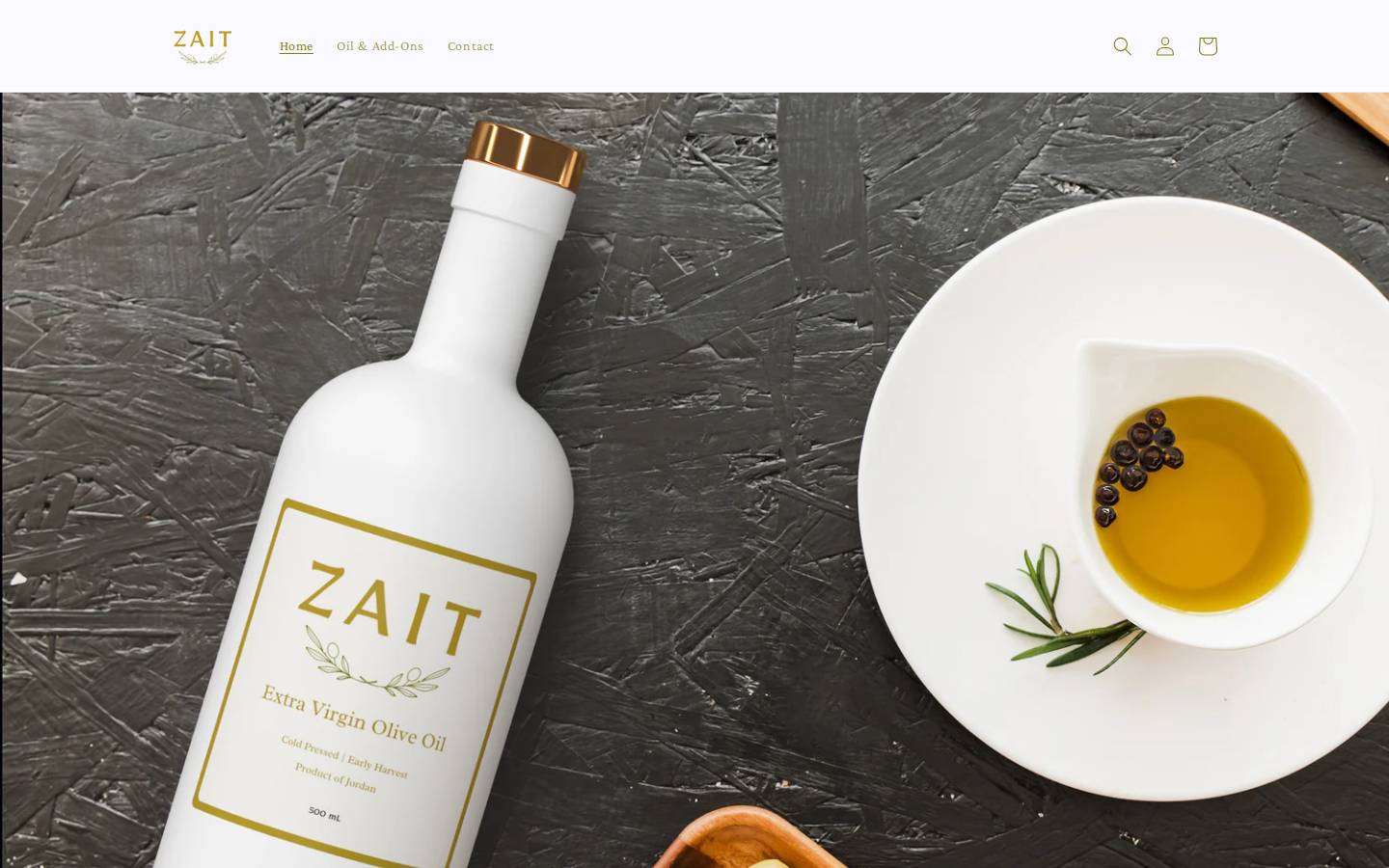zaitoliveoil.com homepage screenshot